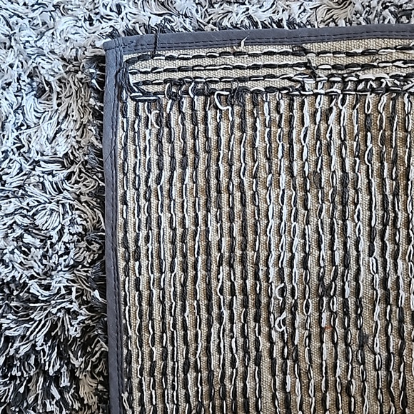 New OCM Ombre Shag Rug 27"x42" Gray Black White NWT Bathroom Room College Dorm - Picture 5 of 5